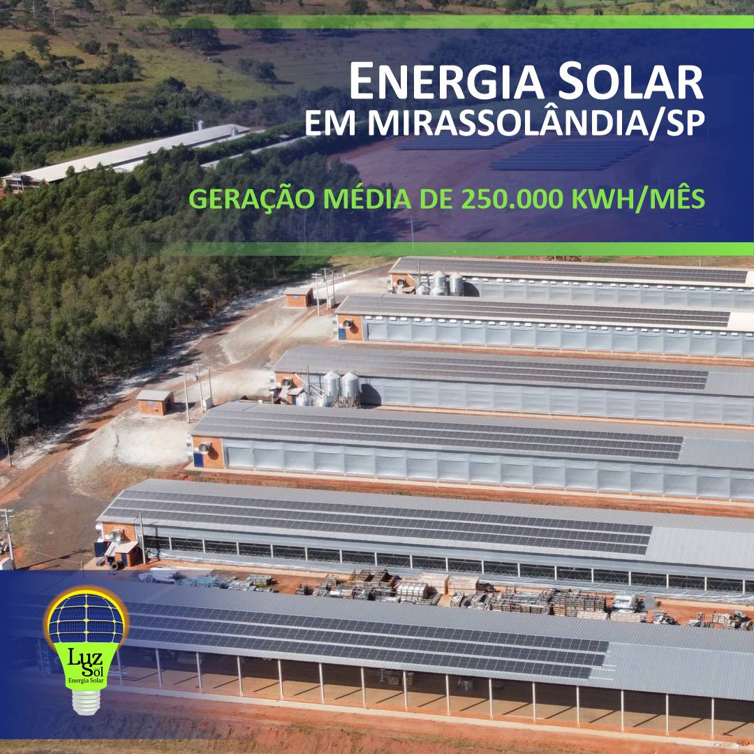Energia Solar em Mirassolndia/SP (Granja) - Luz Sol Energia Solar