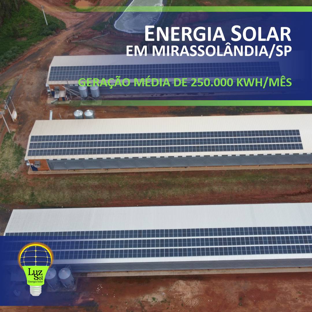 Energia Solar em Mirassolndia/SP (Granja) - Luz Sol Energia Solar